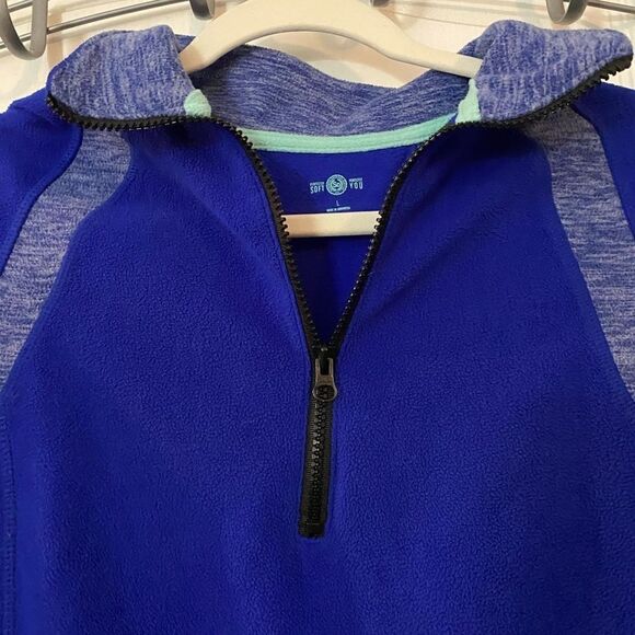 SO Perfectly Soft Perfectly You 1/4 zip fleece pullover Large blue - Picture 4 of 11